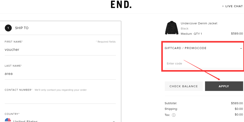 end clothing promo code free shipping